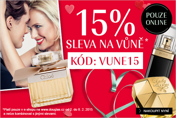 Sleva na všechny parfémy 15 % v Douglas.cz